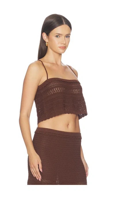 Devon Windsor Whitney クロップキャミトップ In Chocolate