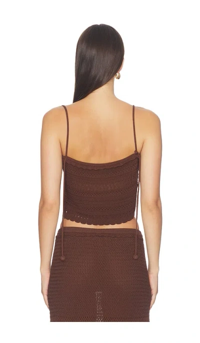 Devon Windsor Whitney クロップキャミトップ In Chocolate
