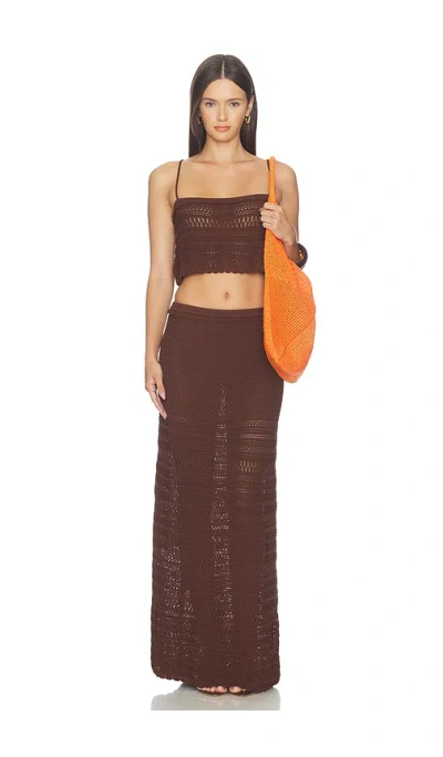 Devon Windsor Whitney クロップキャミトップ In Chocolate