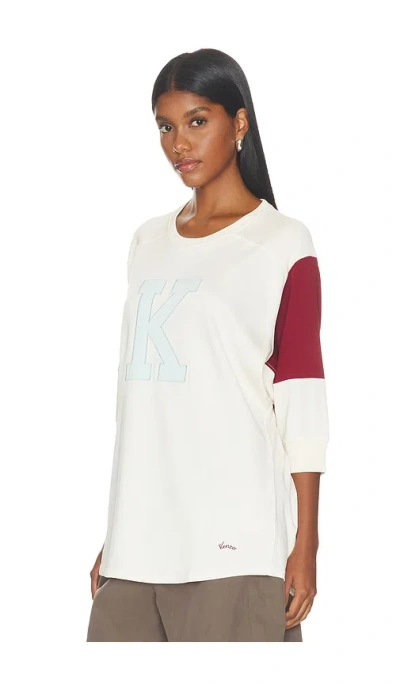 Kenzo Logo-patch Panelled T-shirt In Neutral
