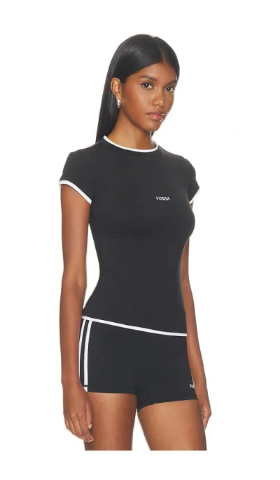 Form Layered Tee Black/white In Black