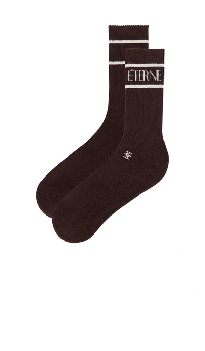 Éterne コットンロゴスポーツソックス In Black