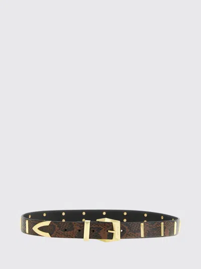 Pinko Python Print Belt Adjustable Gold Hardware In Gold