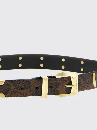 Pinko Python Print Belt Adjustable Gold Hardware In Gold