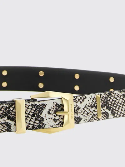 Pinko Python Belt Adjustable Length Snake Print Studs In Animal Print