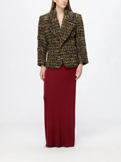 Saint Laurent Multicolor Wool Oves Aries Full-length Jacket In Multi