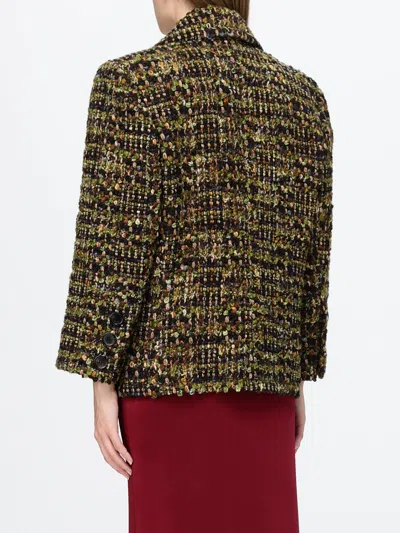 Saint Laurent Multicolor Wool Oves Aries Full-length Jacket In Multi