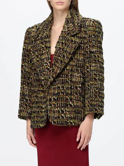 Saint Laurent Multicolor Wool Oves Aries Full-length Jacket In Multi