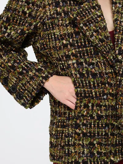 Saint Laurent Multicolor Wool Oves Aries Full-length Jacket In Multi