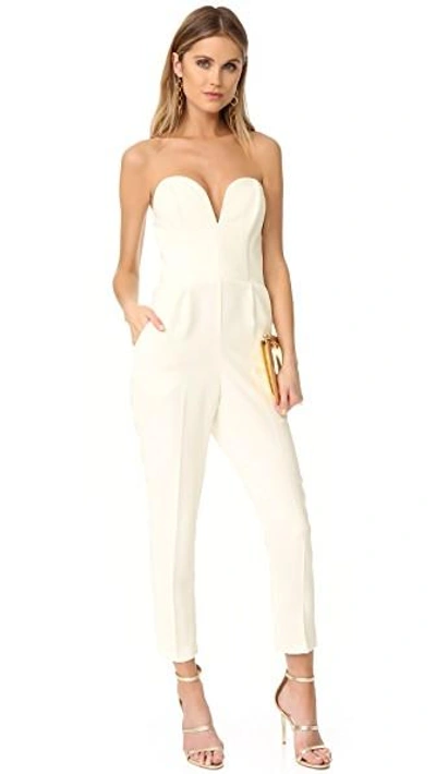 Shop Amanda Uprichard Cherri Jumpsuit In Ivory