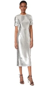 DIANE VON FURSTENBERG SHORT SLEEVE TAILORED SEQUIN DRESS