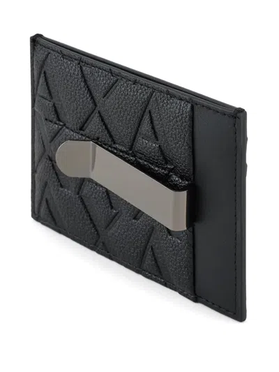Armani Exchange 디보스드 로고 카드홀더 In Black
