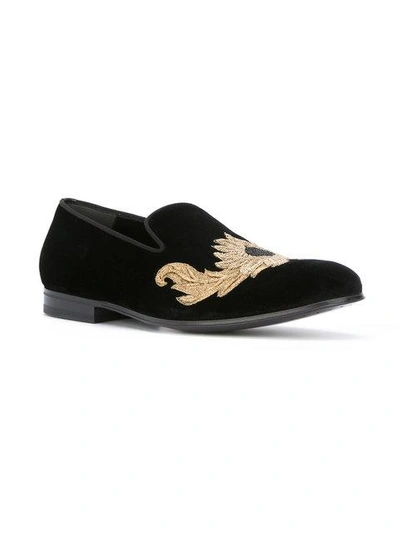 Shop Alexander Mcqueen Embroidered Slippers