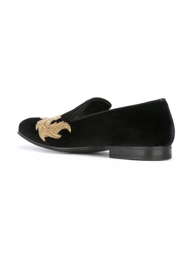 Shop Alexander Mcqueen Embroidered Slippers