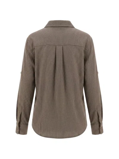 P.a.r.o.s.h Houndstooth-pattern Shirt In Gray