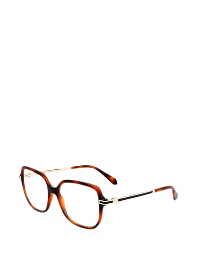Ferragamo Eyewear 간치니 톨토이즈셸 이펙트 안경 In Pattern