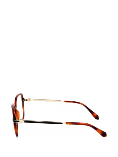 Ferragamo Eyewear 간치니 톨토이즈셸 이펙트 안경 In Pattern