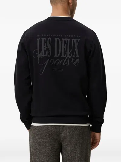 Les Deux Logo-print Sweatshirt In Black