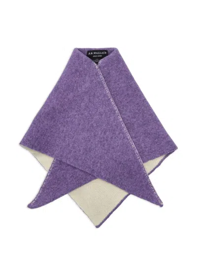 B.b. Walace Knitted Triangular Bandana In Purple