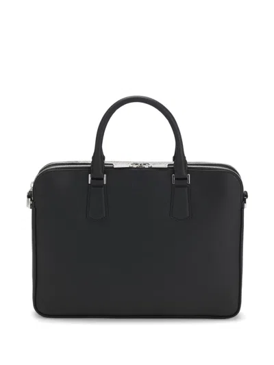 Hugo Boss 레더 브리프 케이스 In Black