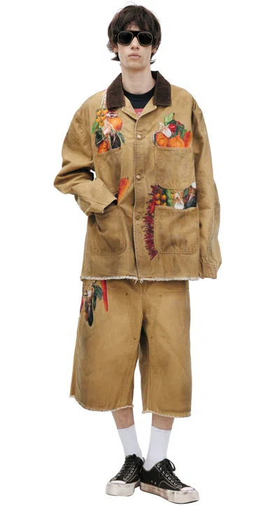 Doublet Embroidered Jacket In Brown