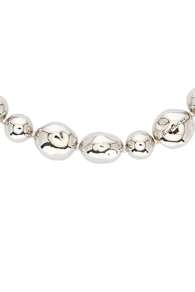 Givenchy Sculpted Gem Single Necklace In Silver