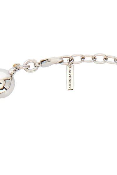Givenchy Sculpted Gem Single Necklace In Silver