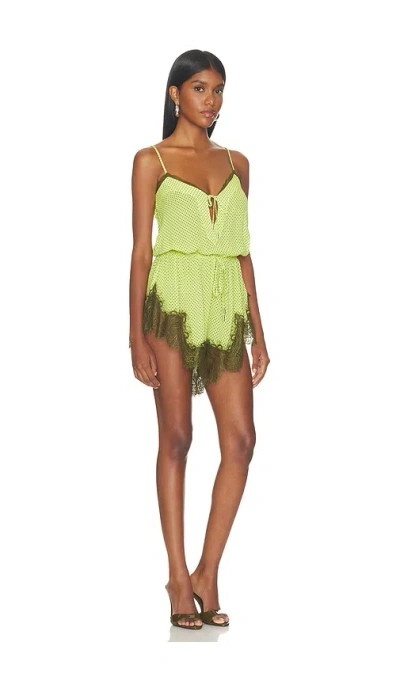 Afrm Buckley Romper In Green