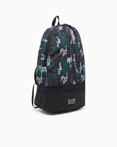 Ea7 Foldable Backpack In Black