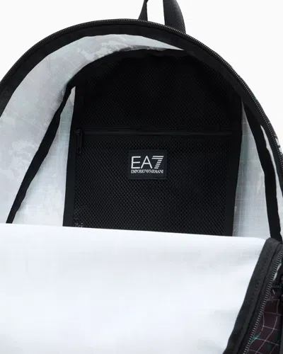 Ea7 Foldable Backpack In Black