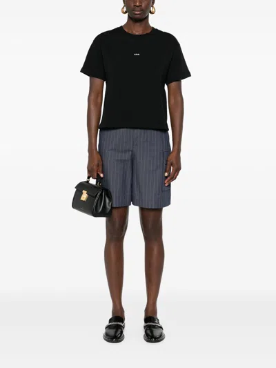 A.p.c. T-shirt Boxy Micro Logo Gots In Black