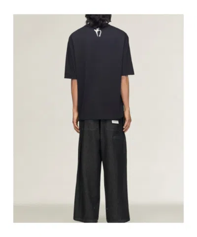Y-3 Cotton Crew Neck Graphic Print T-shirt In Black