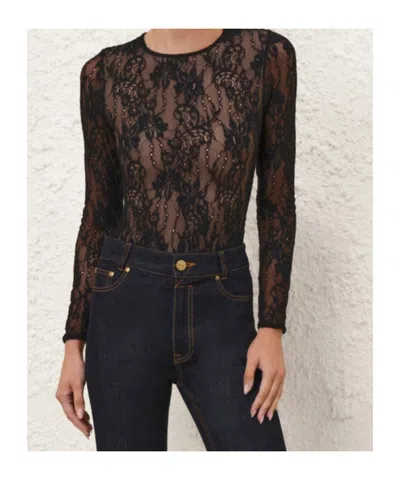 Zimmermann Lace Bodysuit In Multi