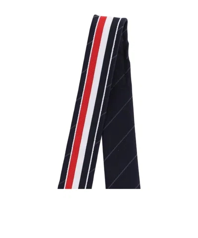 Thom Browne Slim Striped Tie Traditional Pointed Shape In Multi