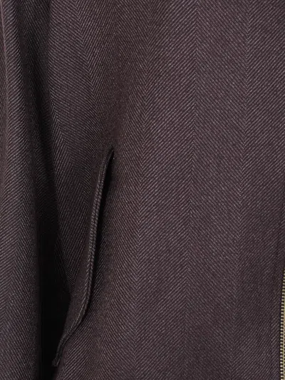 Drhope Herringbone-pattern Wool Bomber Jacket In Multi
