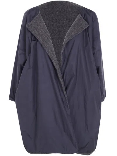 Daniela Gregis Reversible Cashmere Coat In Blue