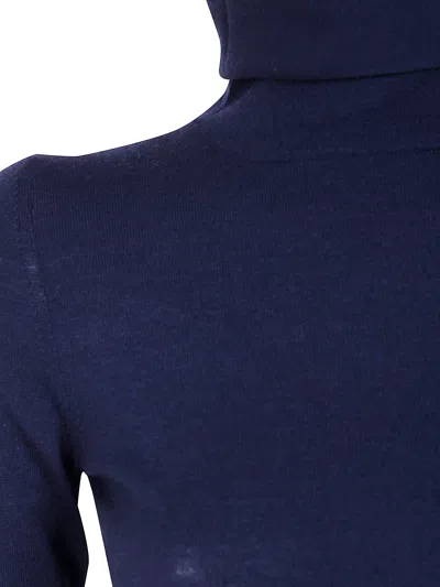 Base Turtle Neck Sweater In Blue