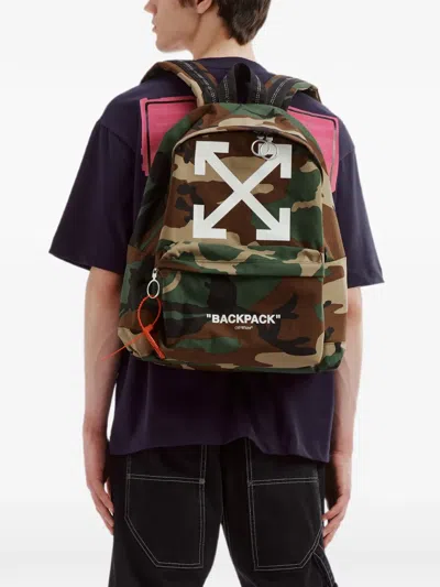 Off-white Arrows Camouflage-print Backpack In Multi