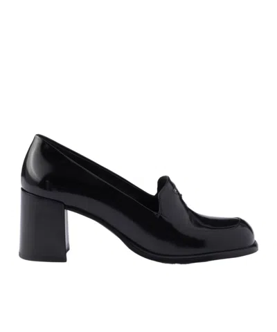 Prada Patent Leather Loafer Pumps In Multi