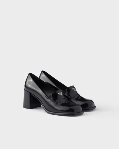 Prada Patent Leather Loafer Pumps In Multi