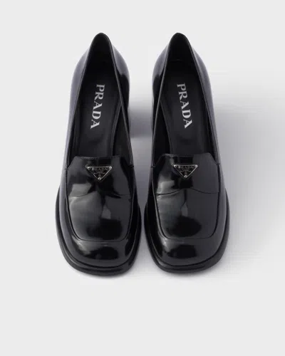 Prada Patent Leather Loafer Pumps In Multi