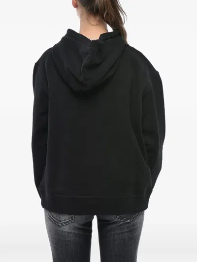 Dsquared2 Monogram-plaque Drawstring Hoodie In Black