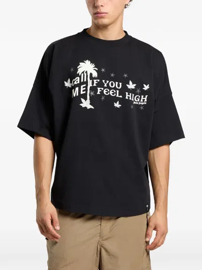 Palm Angels Feel High Oversized T-shirt In Black