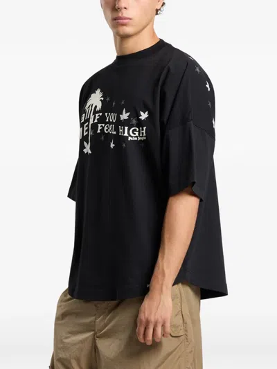 Palm Angels Feel High Oversized T-shirt In Black