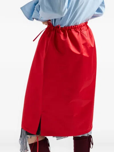 Prada A-line Skirt In Red