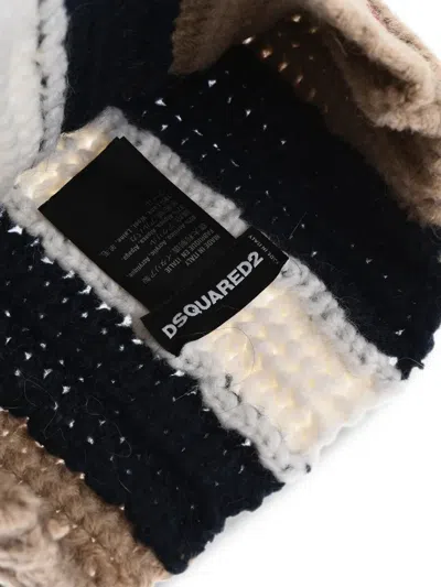 Dsquared2 Striped-pattern Beanie Hat In Multi