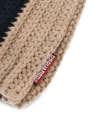 Dsquared2 Striped-pattern Beanie Hat In Multi