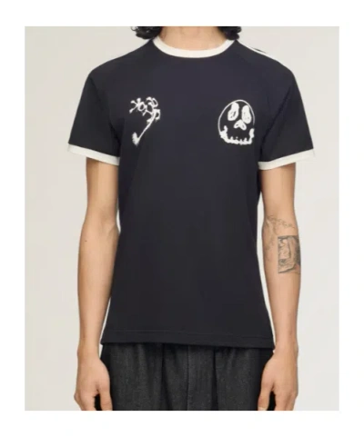 Y-3 Graphic Cotton Short-sleeve T-shirt In Black