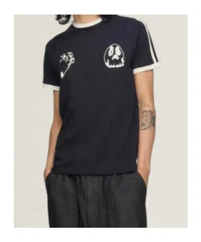 Y-3 Graphic Cotton Short-sleeve T-shirt In Black