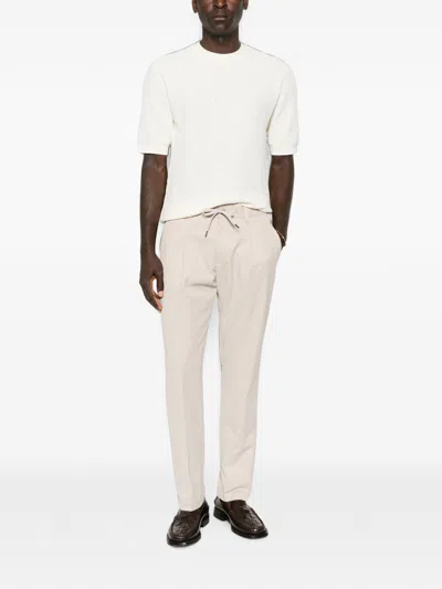 Herno Drawstring Pleated Trousers In Neutral
